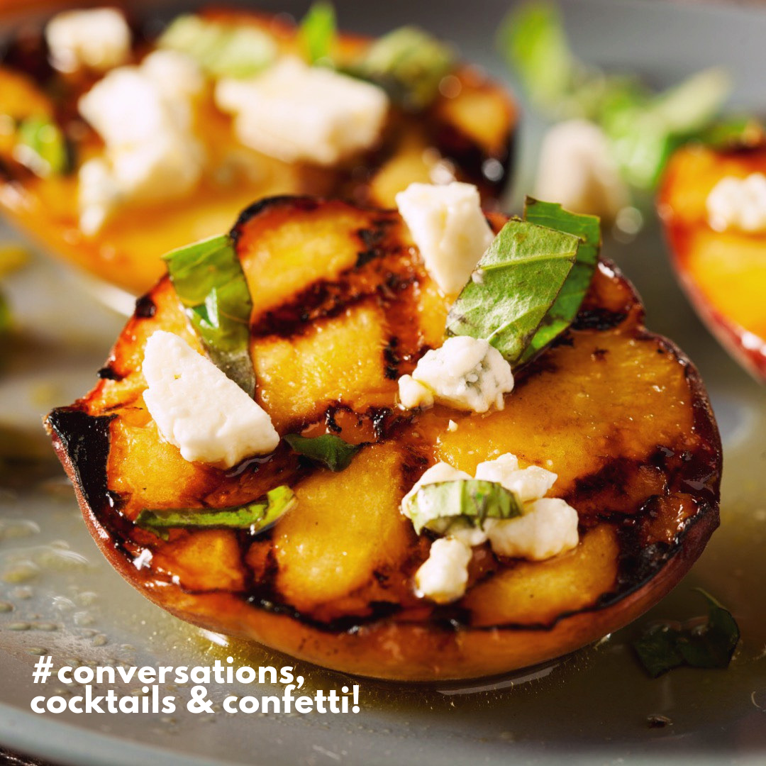 Grilled Peaches and Herbs
