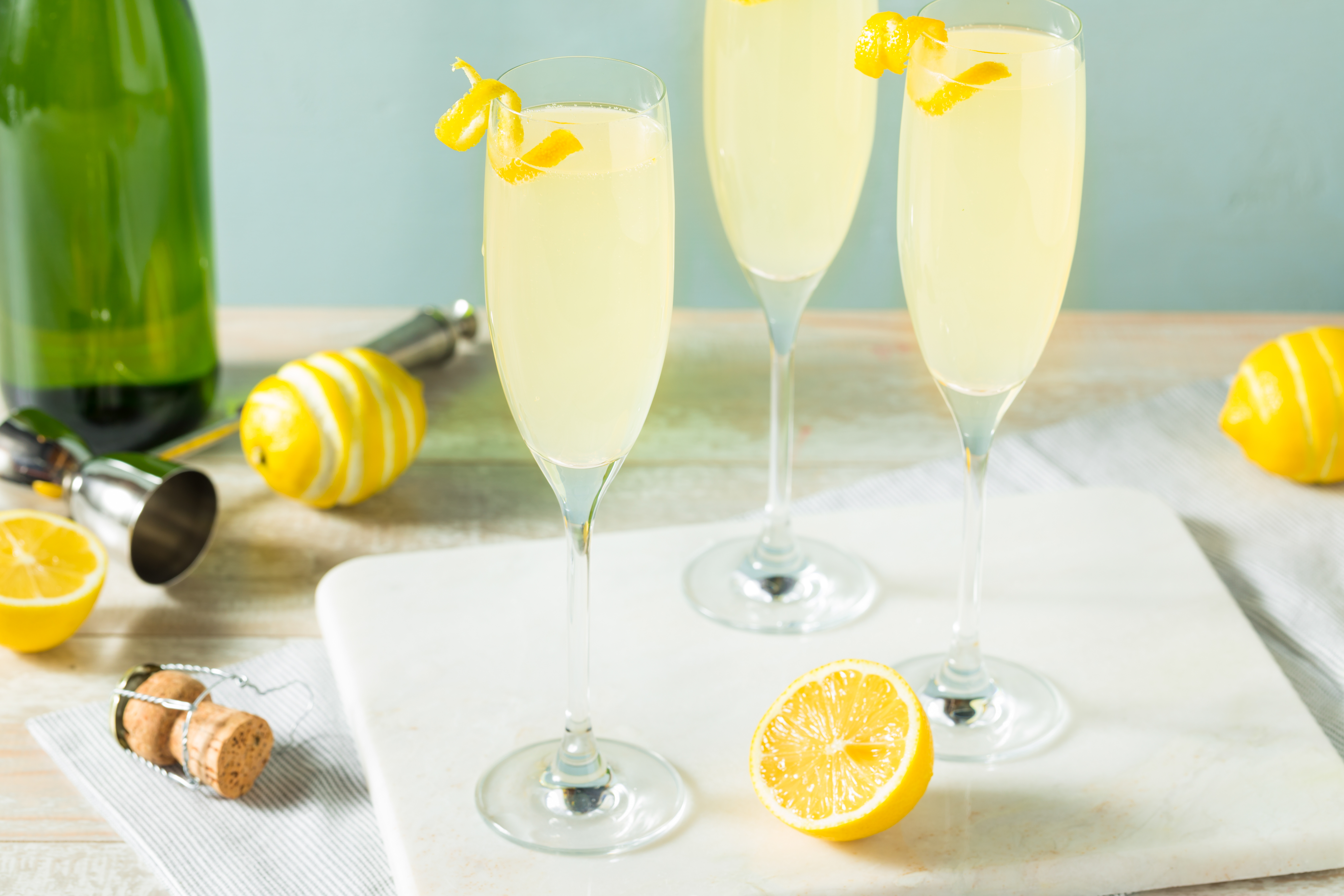 Lemon Sorbet & Prosecco Cocktail